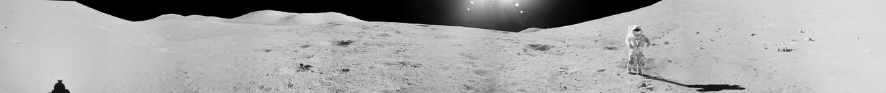 Apollo 17 panorama of the lunar surface